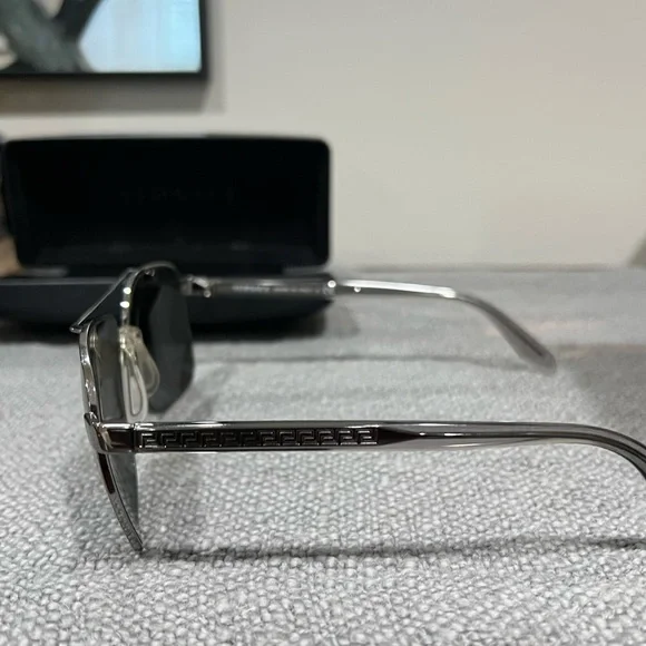 Versace Metallic Silver Sunglasses - Picture 5 of 6